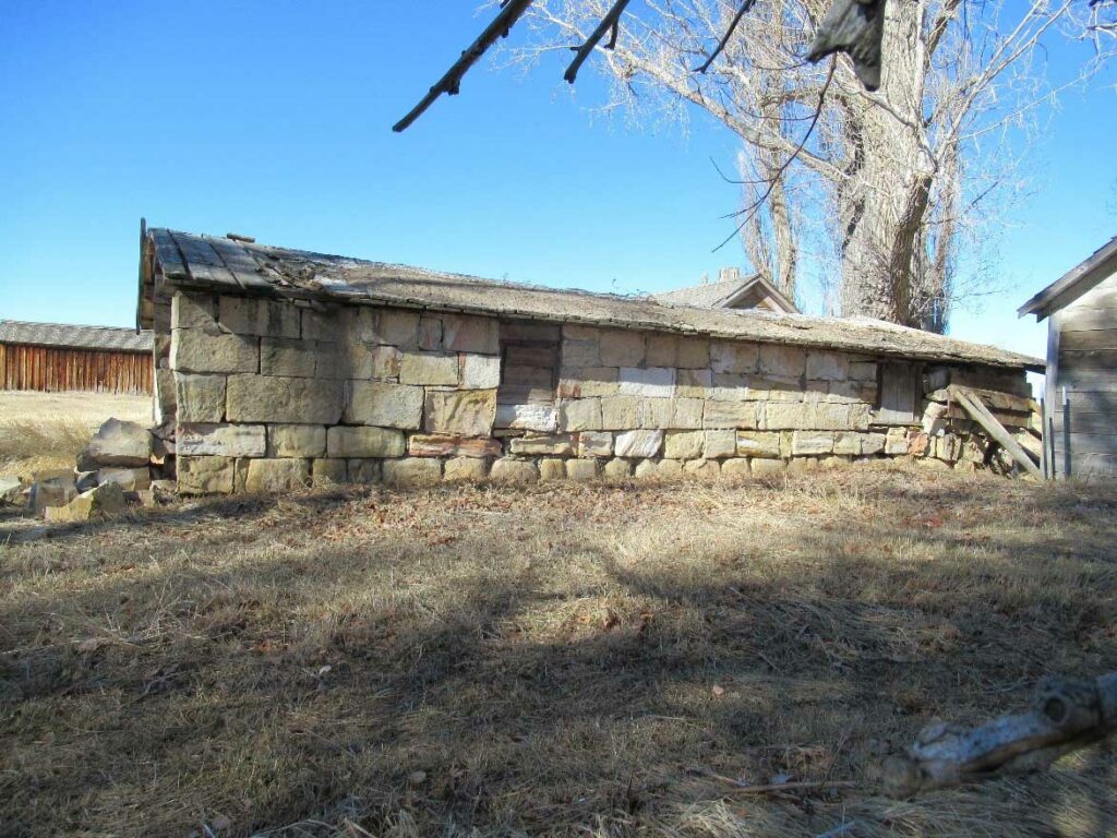 East Wall of the Sodhouse Ranch Stone Cellar in 2020 (FWS)